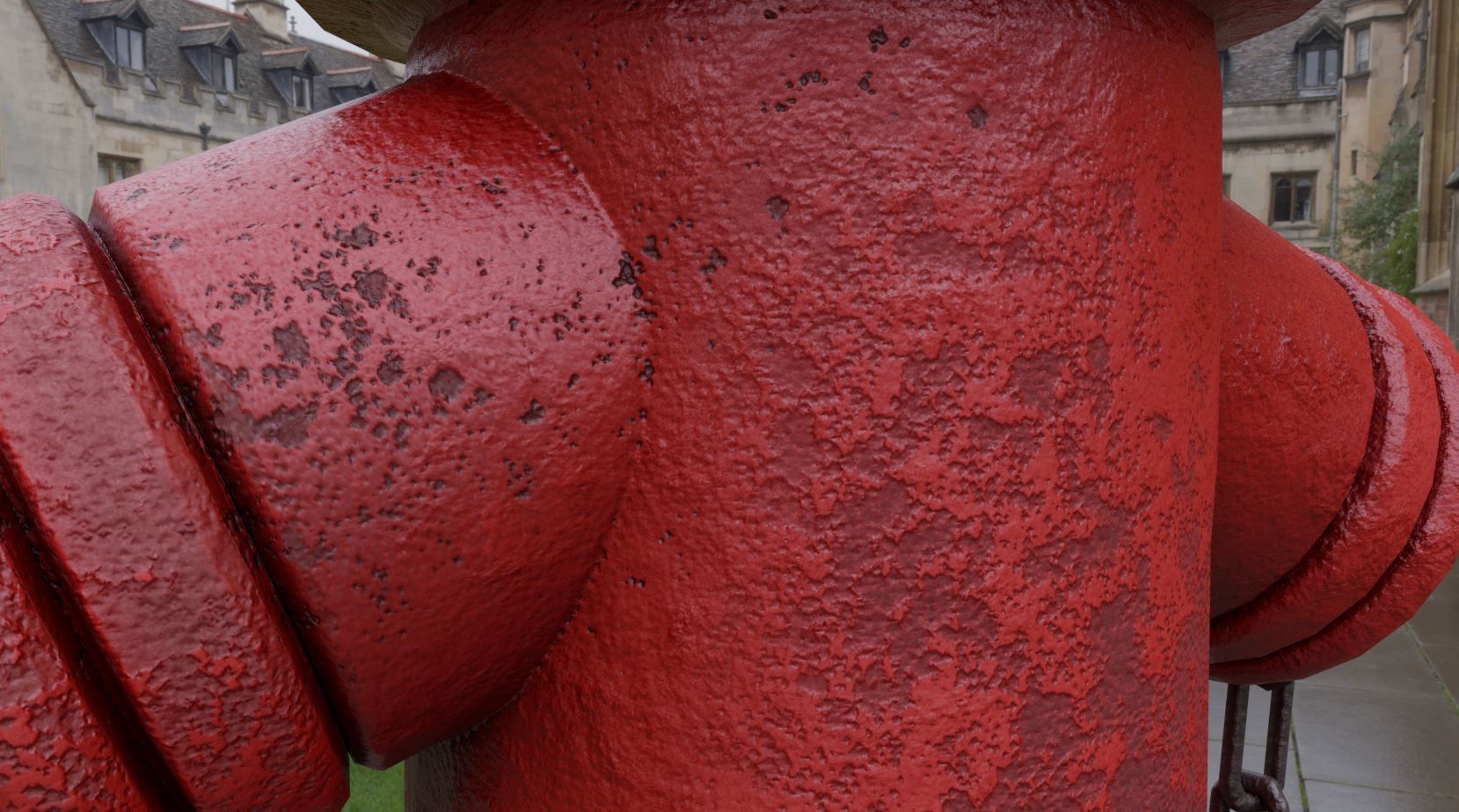 Fire Hydrant VAG 2 - Red and Rosty 1 - Low-poly 3D model_5