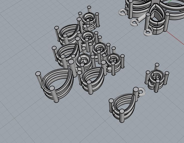 Graff Earrings 08 3D print model_10