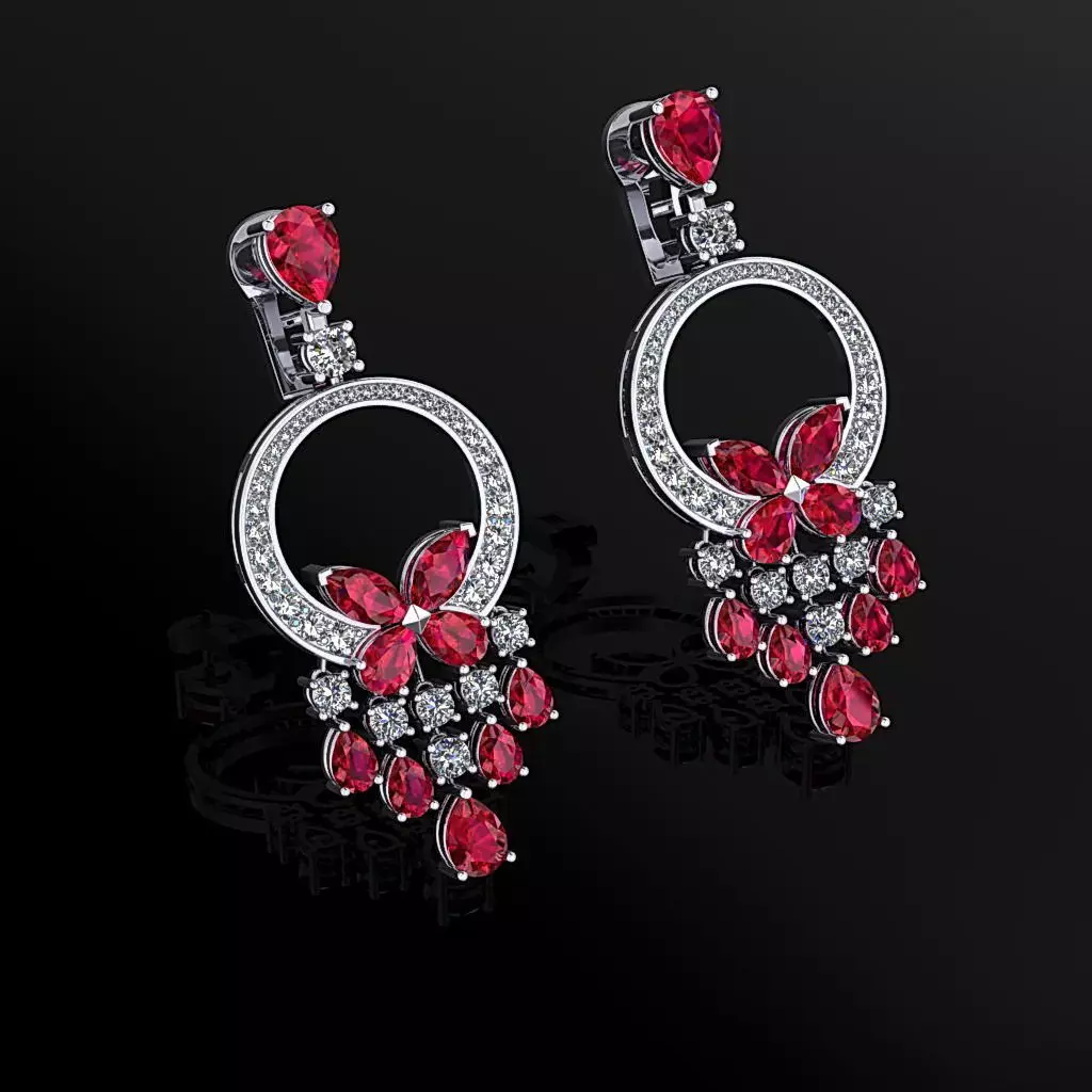 Graff Earrings 08 3D print model_0