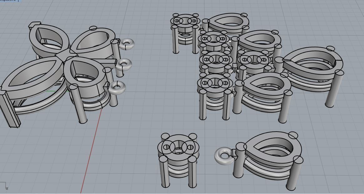 Graff Earrings 08 3D print model_11