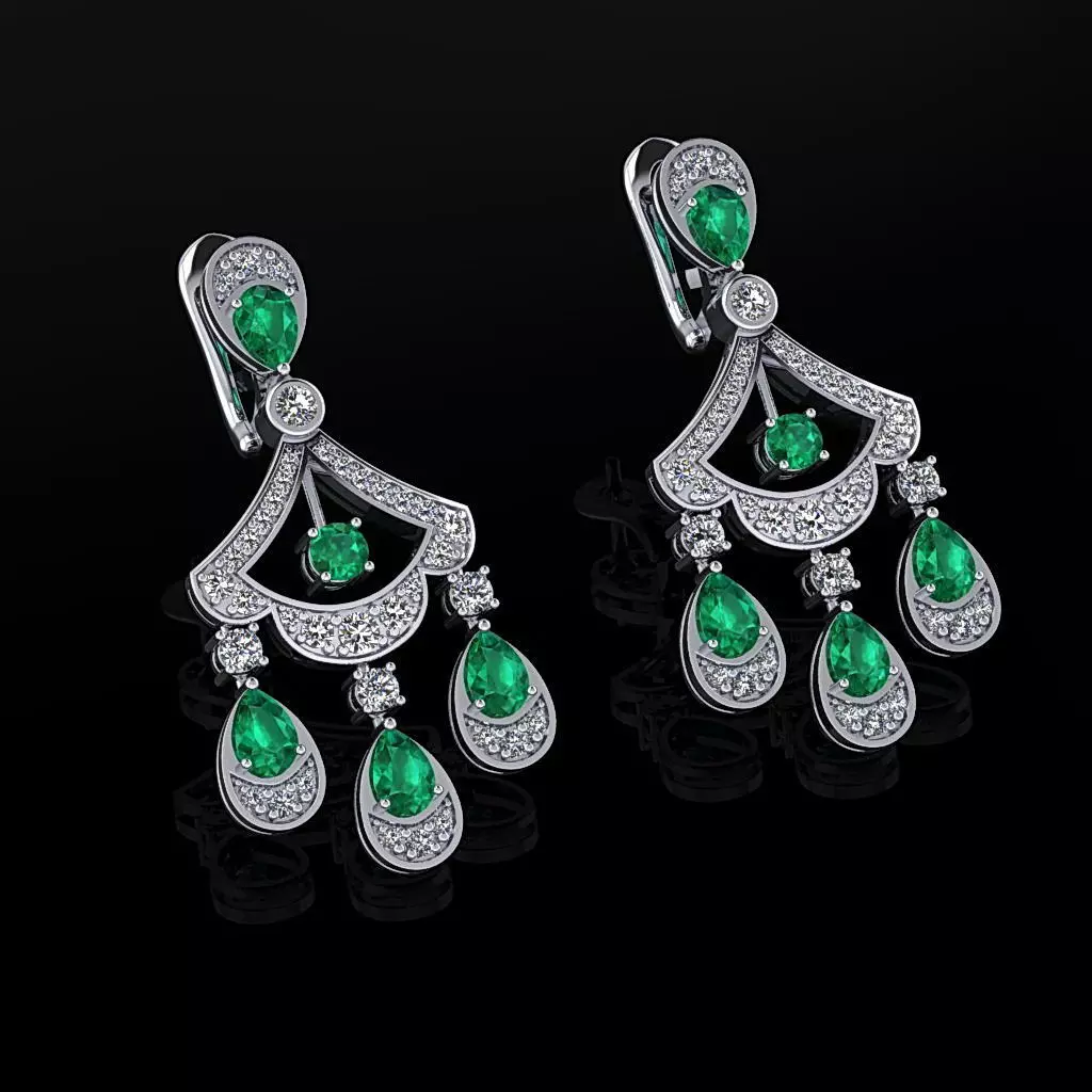 Graff Earrings 06 3D print model_0