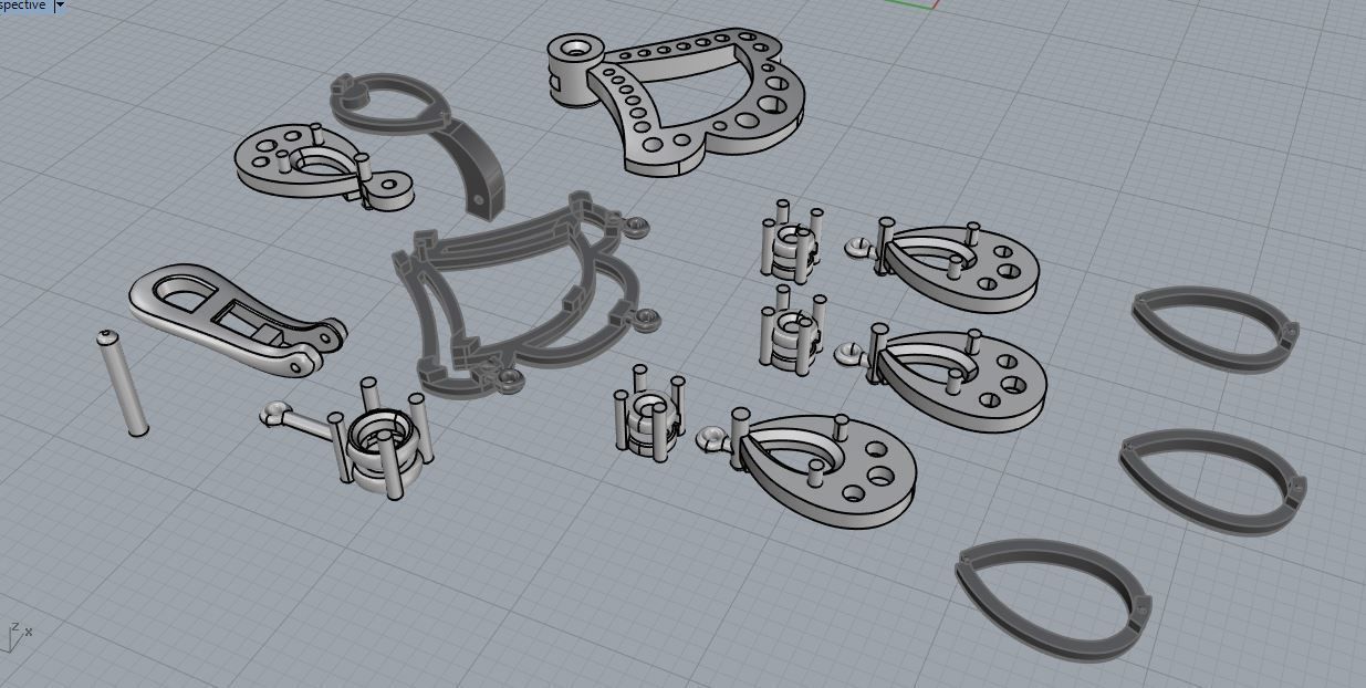 Graff Earrings 06 3D print model_9