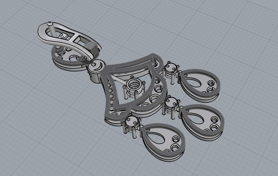 Graff Earrings 06 3D print model_11