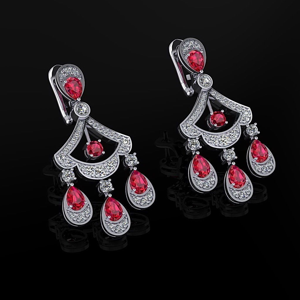 Graff Earrings 06 3D print model_2