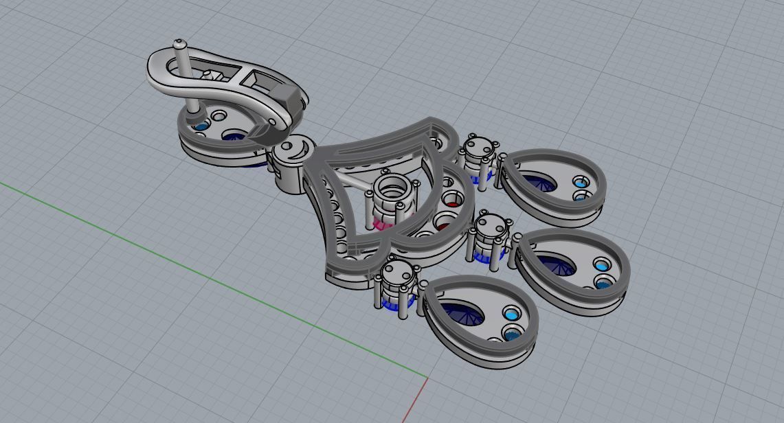 Graff Earrings 06 3D print model_8