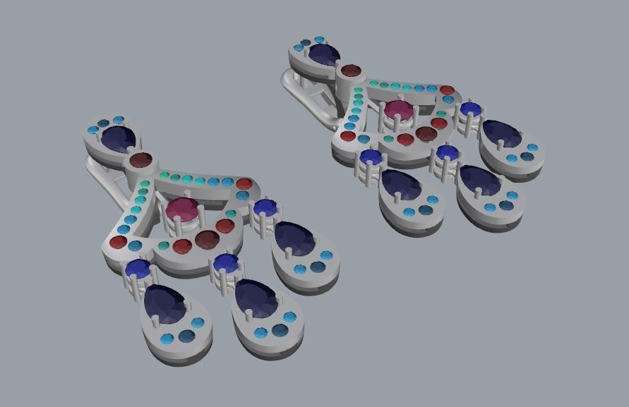 Graff Earrings 06 3D print model_6