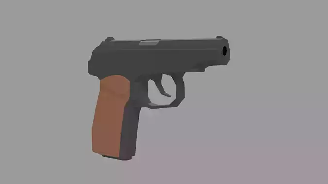 Low Poly Makarov pistol