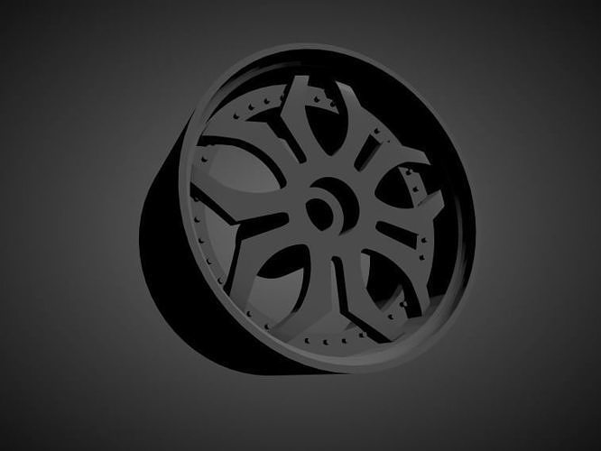 Forgiato Tello rims with Brakes and tires for Hot Wheels 3D print model