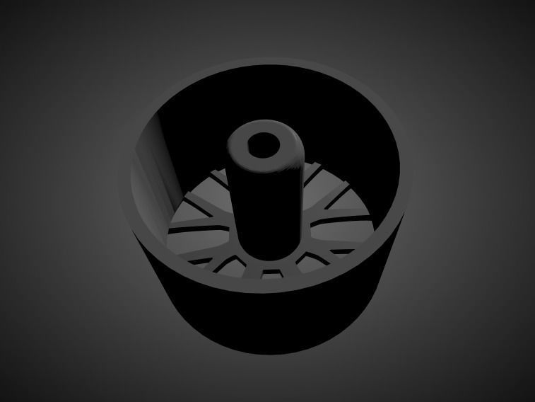 Forgiato Flow 001 rims with Brakes and tires for Hot Wheels 3D print model_1