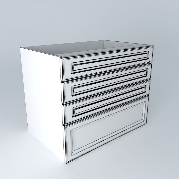 Royal Artycja Kitchen Cabinet DST 5-90 82 SV 3S 3D model_3