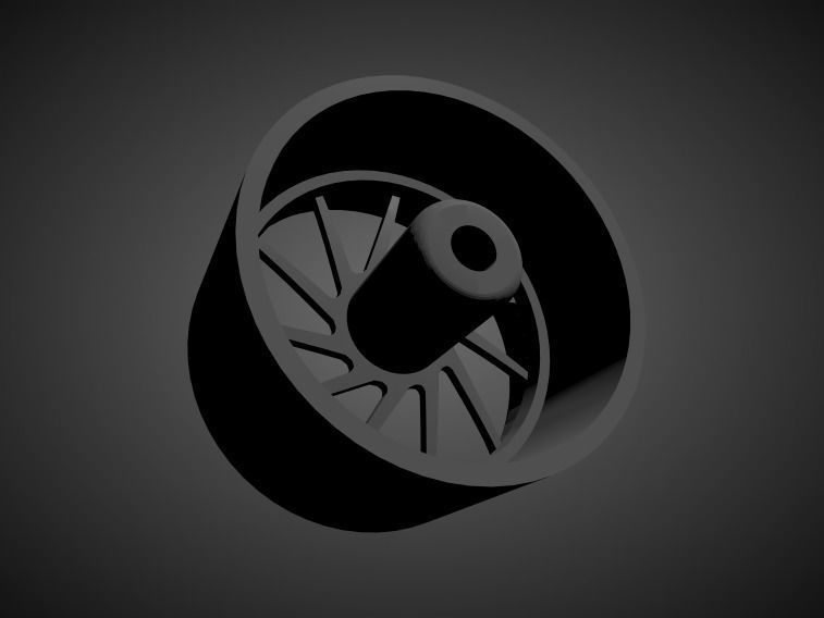 Forgiato Direzione rims with Brakes and tires for Hot Wheels 3D print model_1