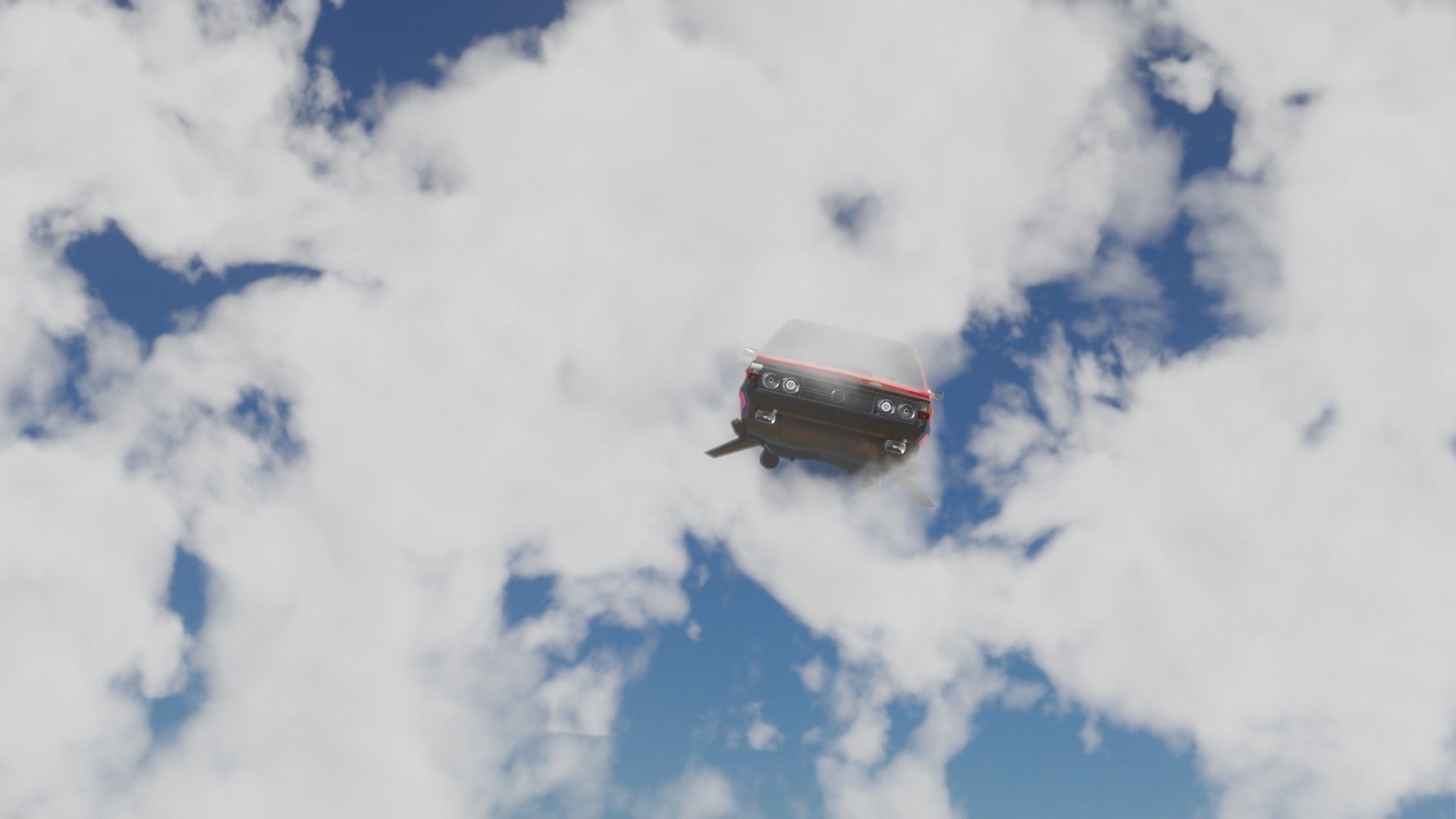 Flying eastern europe car Low-poly 3D model_18