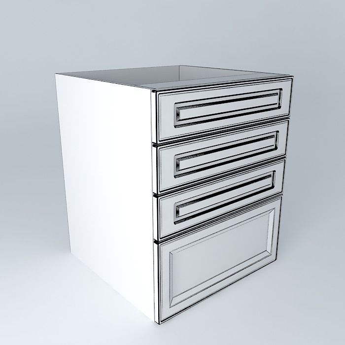 Royal Artycja Kitchen Cabinet DST 5-60 82 SV 3S 3D model_3