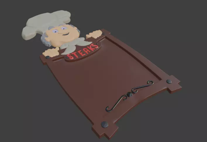 Chef menu 3D print model