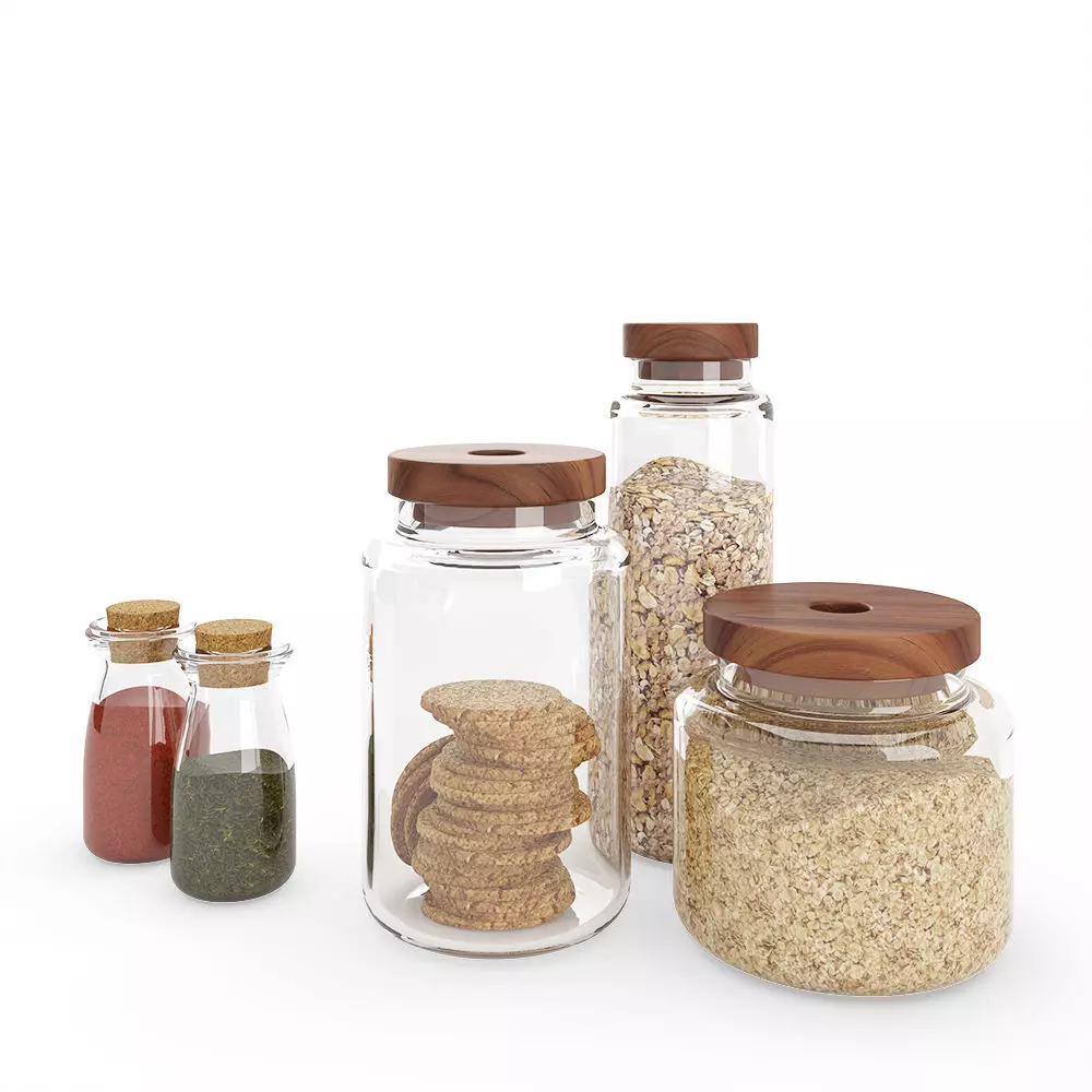 Kitchen Glass Jars 3D model