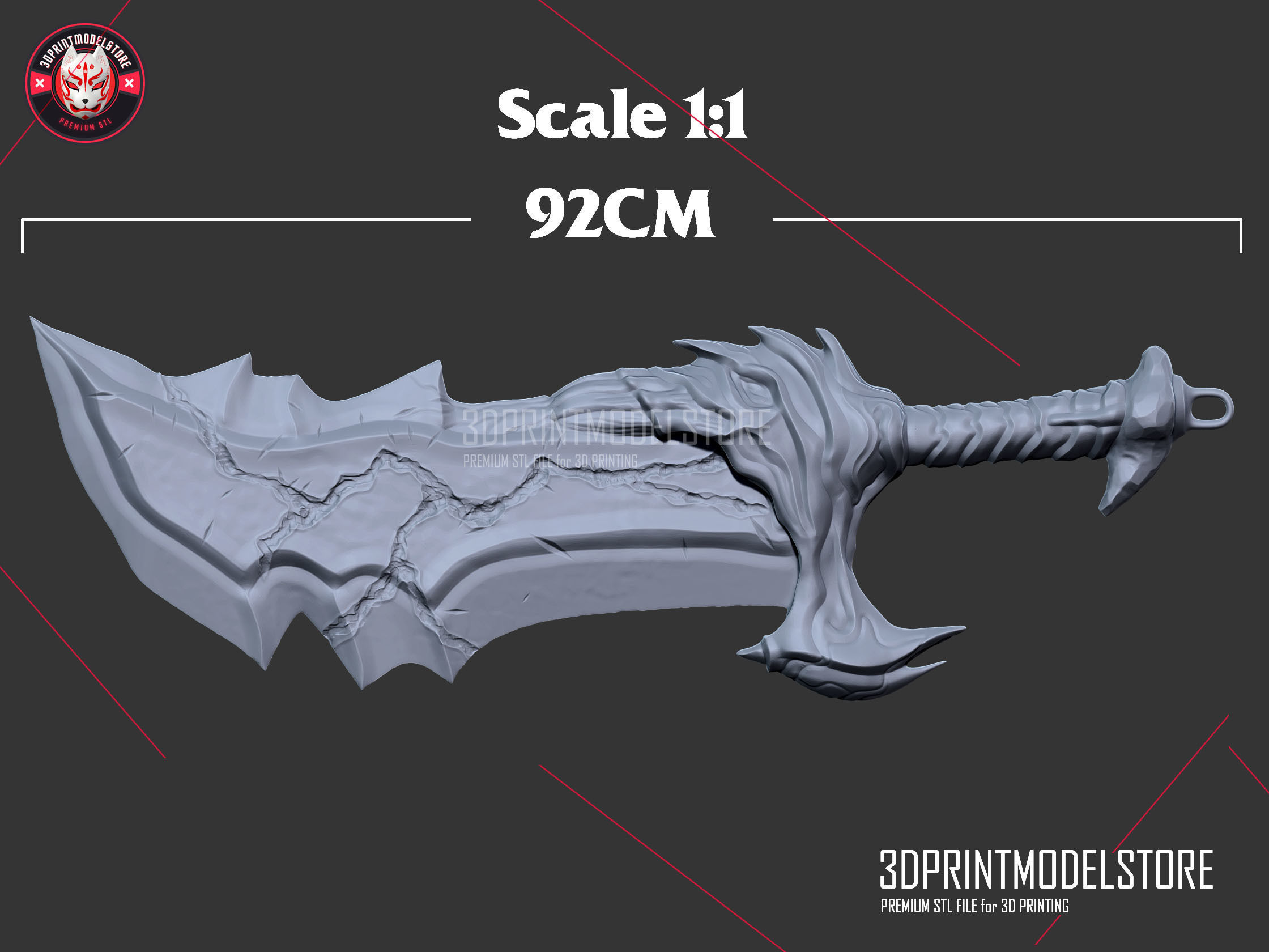 Blades of chaos - God of war Cosplay Weapon 3D print model_3