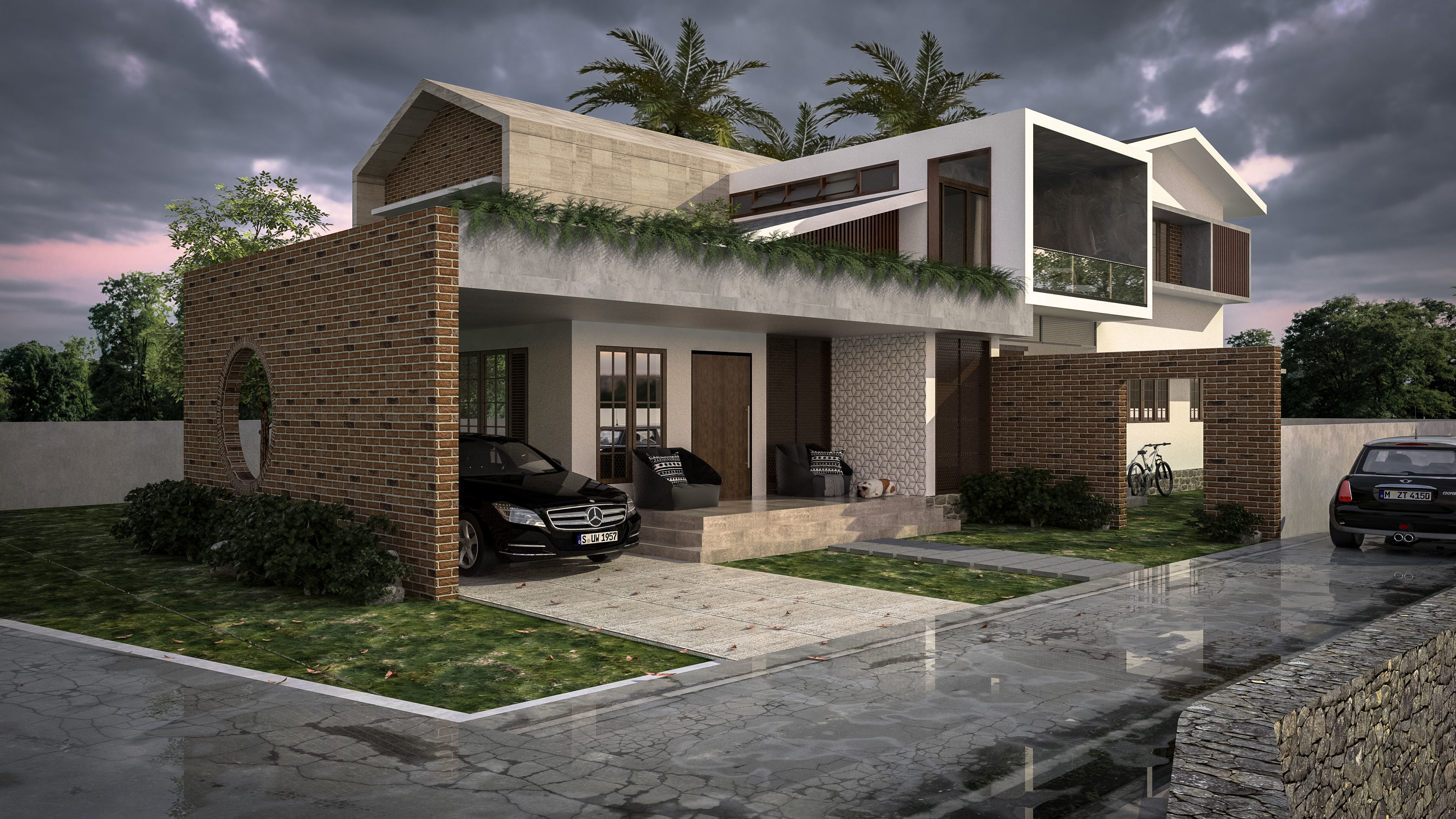 Modern House 3D model_1
