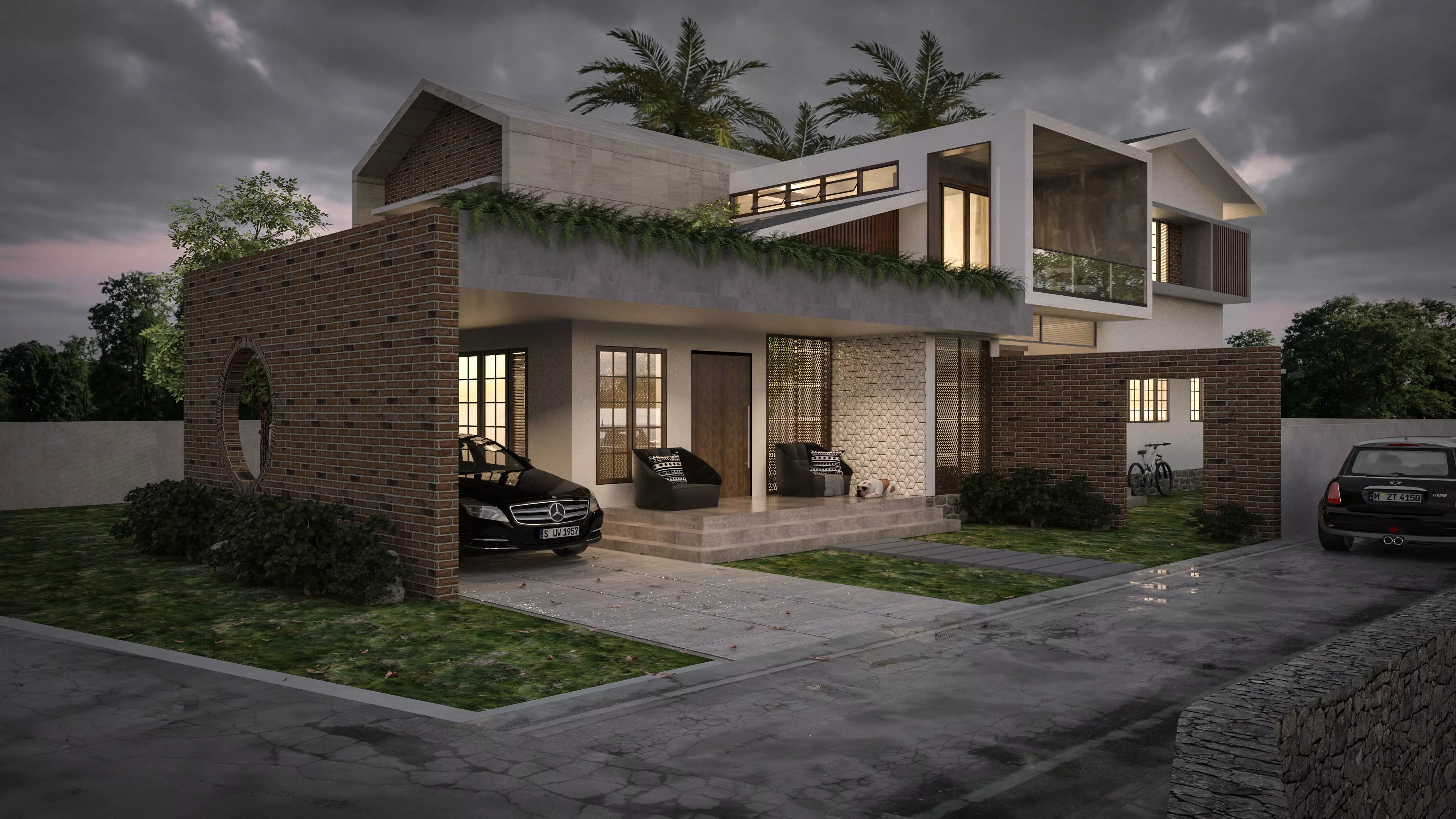 Modern House 3D model_0