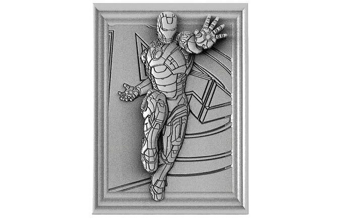 Iron man Bas-relief cnc 3D print model
