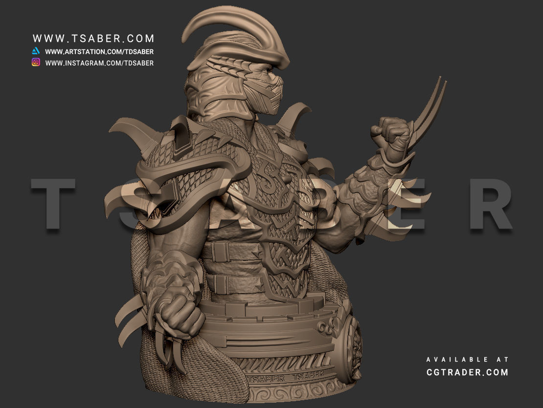 Shredder Bust - TMNT Collectibles 3D print model_15
