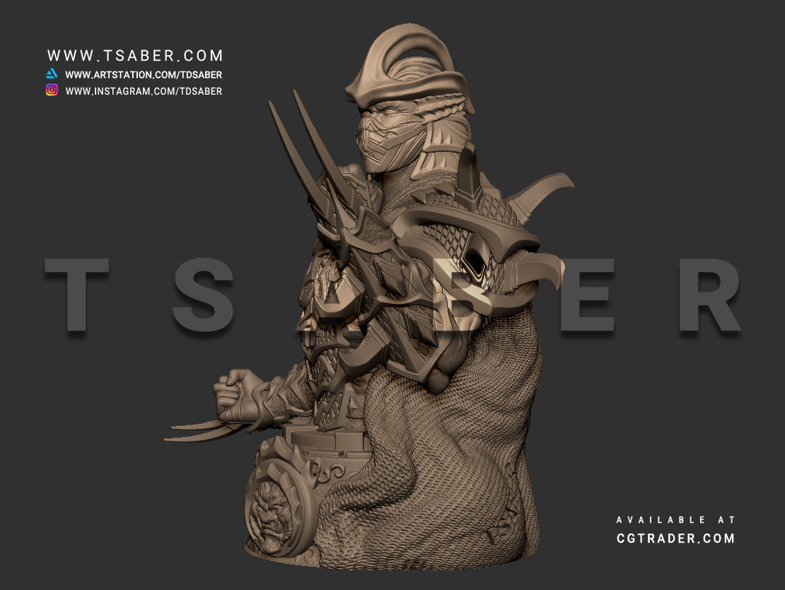 Shredder Bust - TMNT Collectibles 3D print model_7