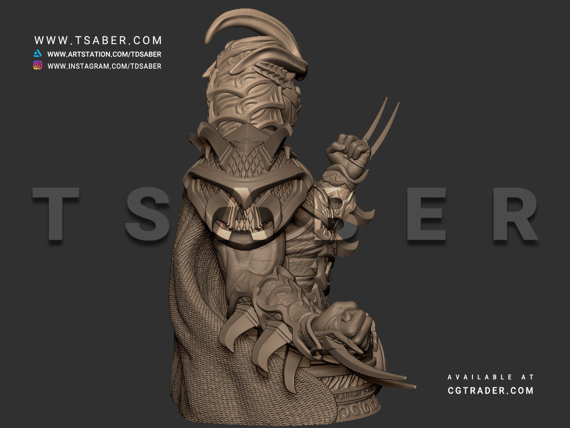Shredder Bust - TMNT Collectibles 3D print model_13
