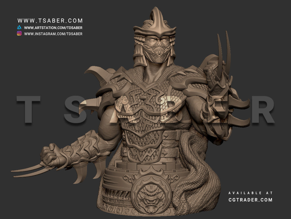 Shredder Bust - TMNT Collectibles 3D print model_6
