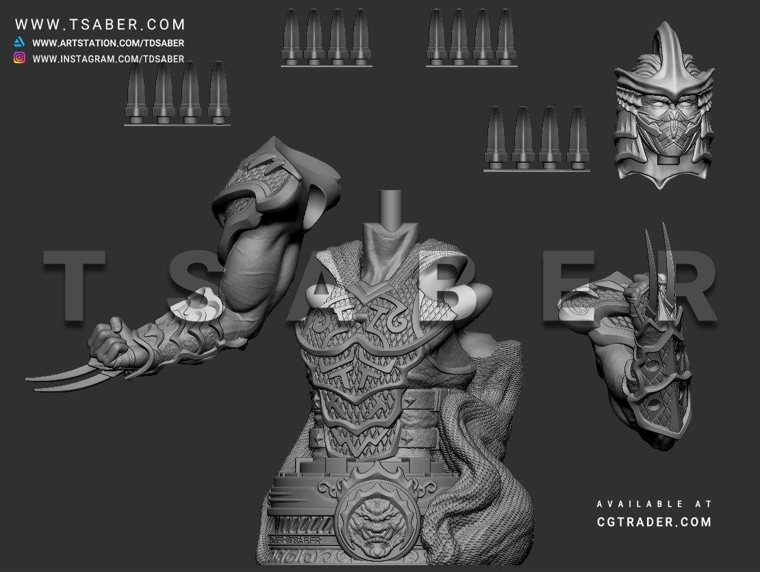 Shredder Bust - TMNT Collectibles 3D print model_3