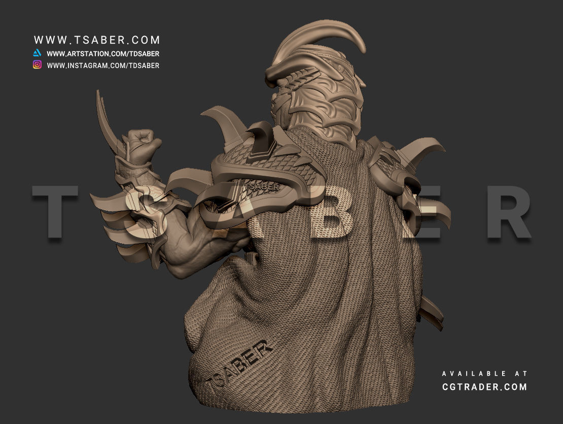 Shredder Bust - TMNT Collectibles 3D print model_9