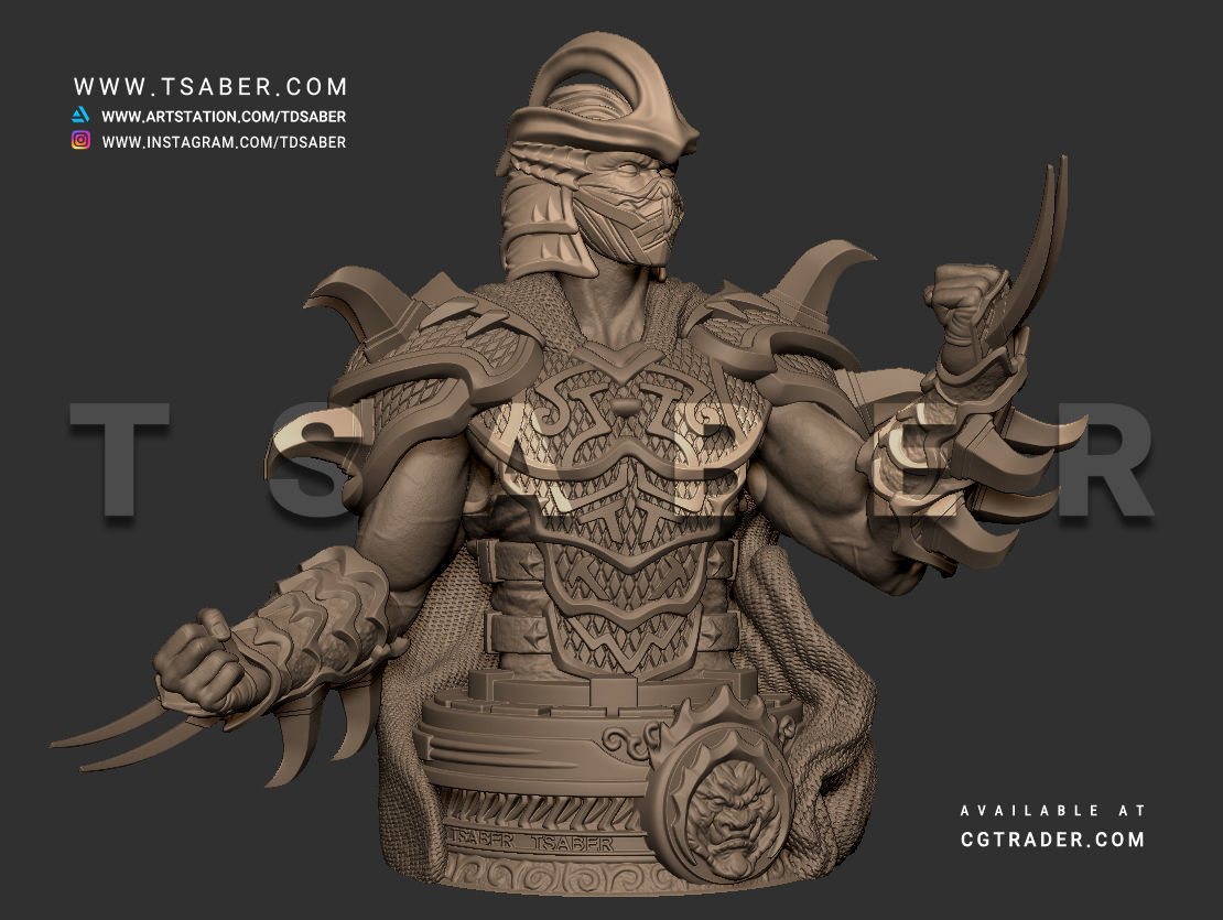 Shredder Bust - TMNT Collectibles 3D print model_17