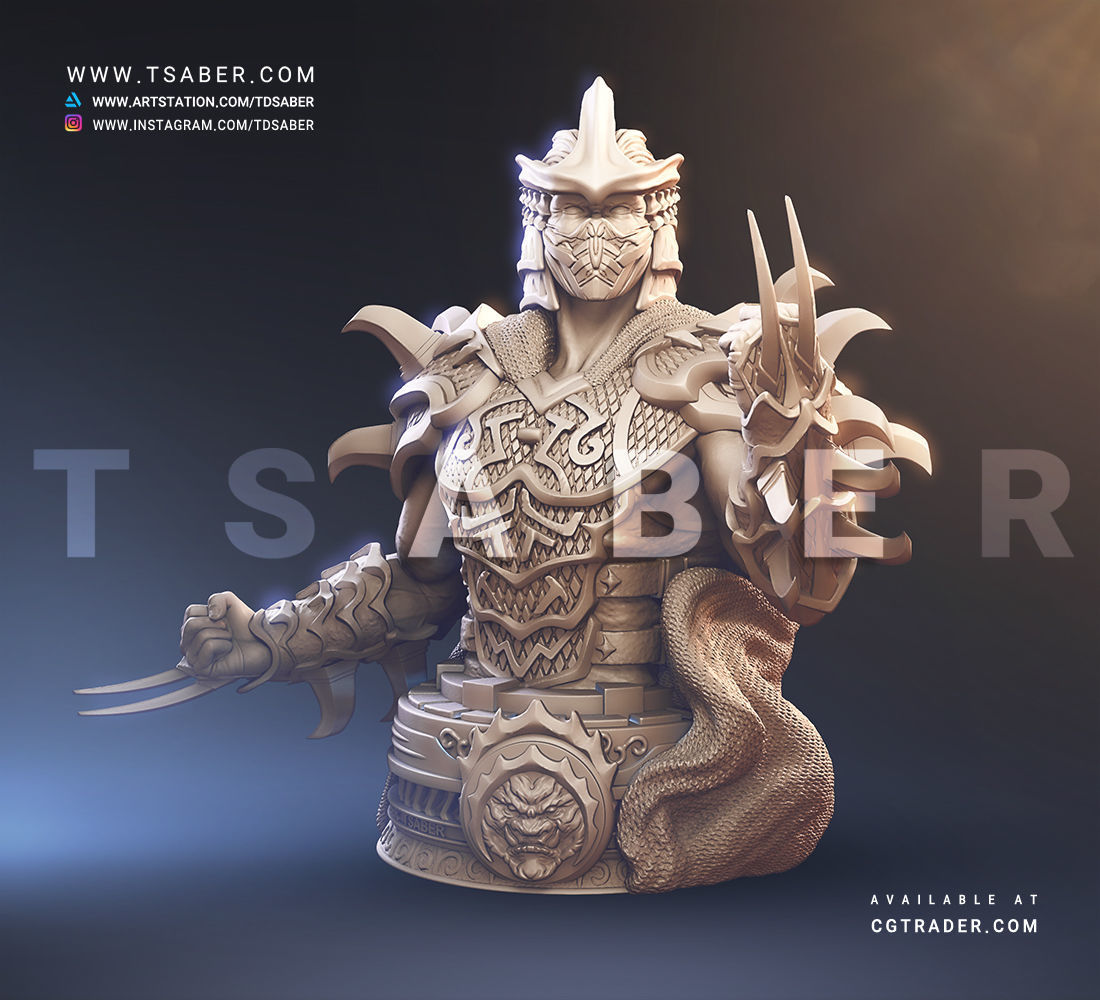 Shredder Bust - TMNT Collectibles 3D print model_5