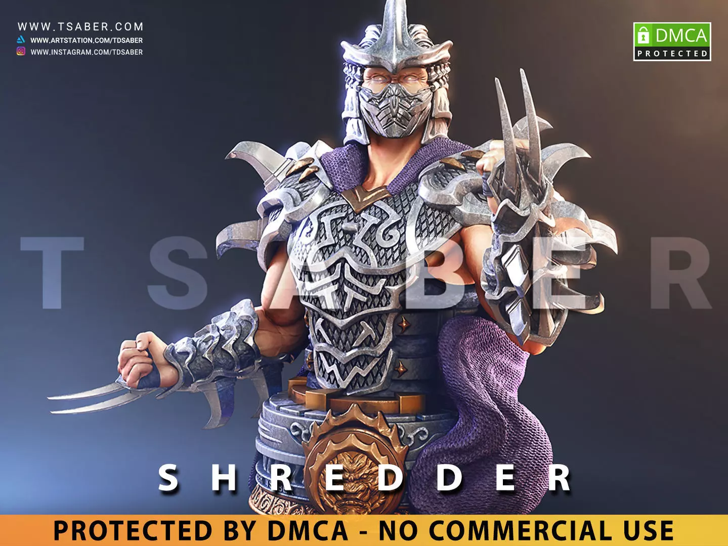 Shredder Bust - TMNT Collectibles 3D print model_0