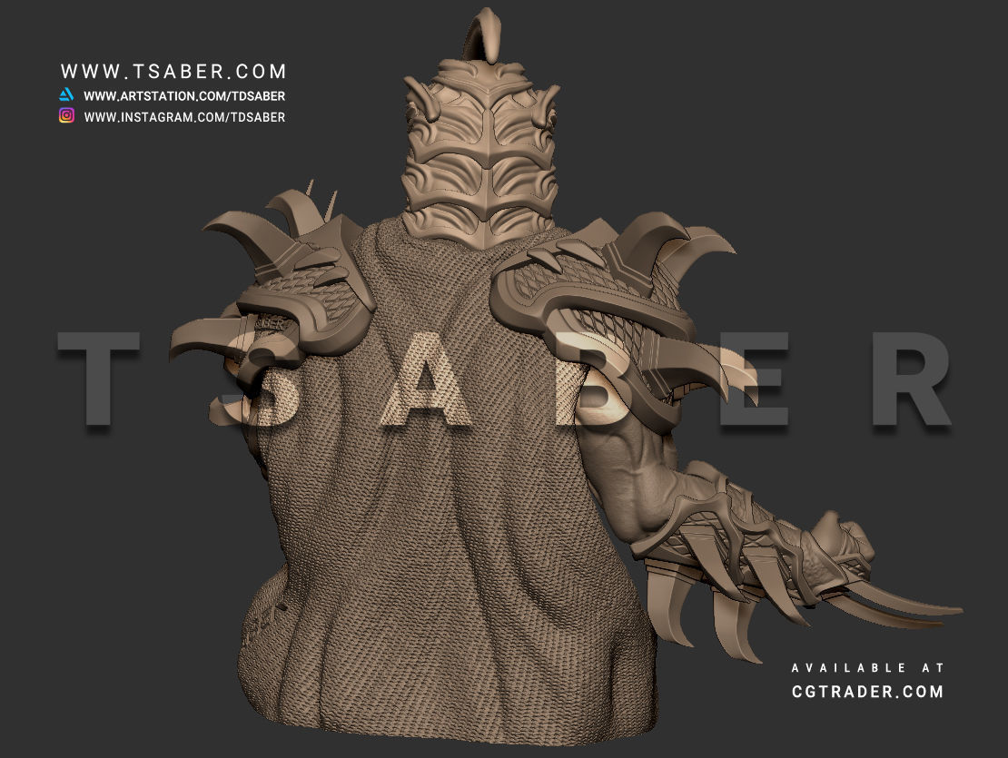 Shredder Bust - TMNT Collectibles 3D print model_11