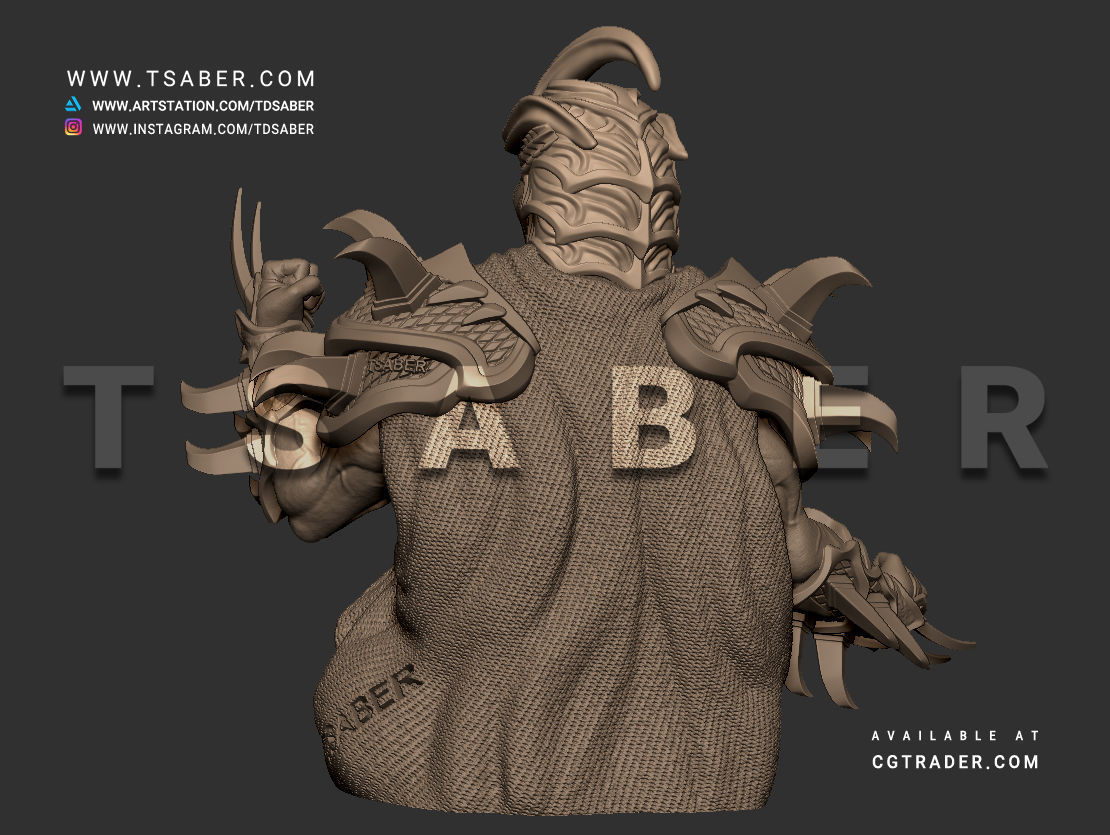 Shredder Bust - TMNT Collectibles 3D print model_10