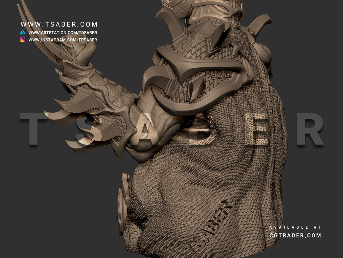 Shredder Bust - TMNT Collectibles 3D print model_21