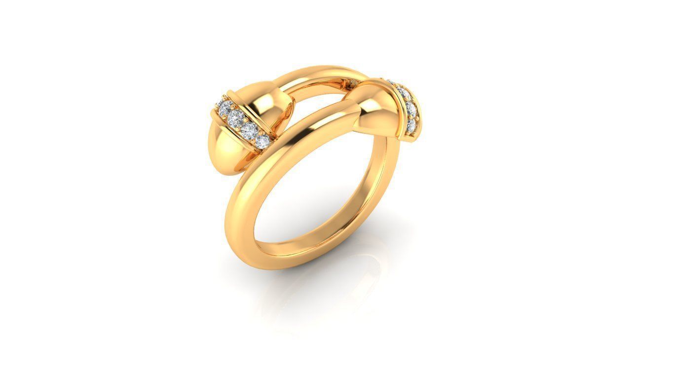 Tazzarine Diamond Ring Model 1 3D print model_3