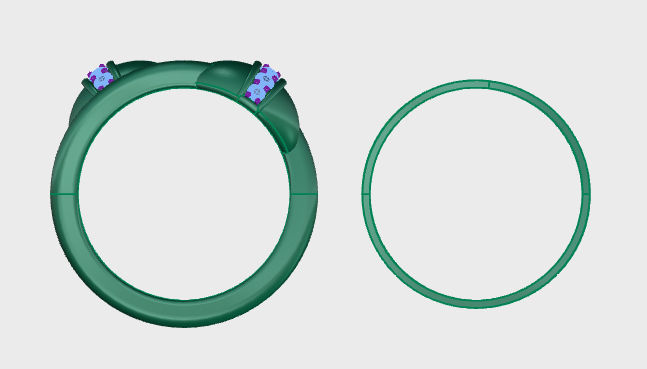 Tazzarine Diamond Ring Model 1 3D print model_8