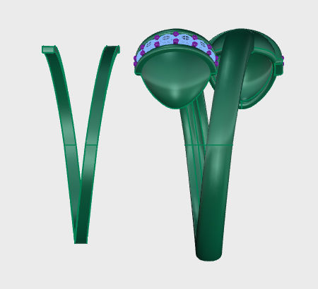 Tazzarine Diamond Ring Model 1 3D print model_9