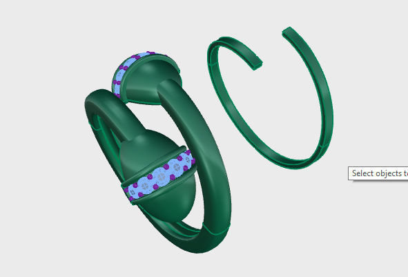 Tazzarine Diamond Ring Model 1 3D print model_6