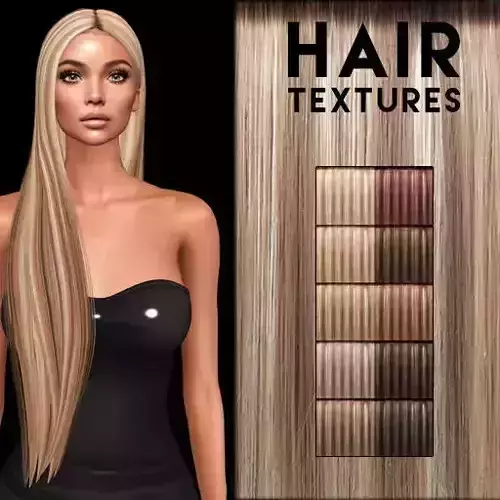 Baleyage hair textures for 3d MODELS