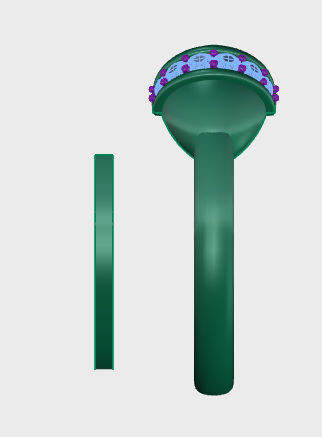 Tazzarine Diamond Ring Model 2 3D print model_9