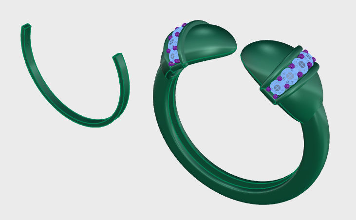 Tazzarine Diamond Ring Model 2 3D print model_6