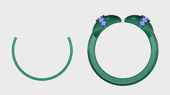 Tazzarine Diamond Ring Model 2 3D print model_8