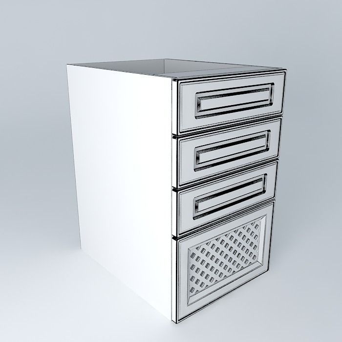 Royal Artycja Kitchen Cabinet DST 5 45 82 SH 3S 3D model_3