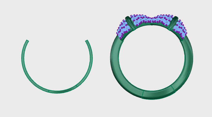 Tazzarine Diamond Ring Model 5 3D print model_7