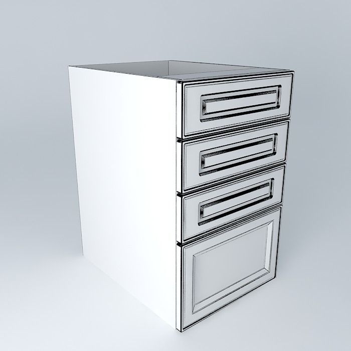 Royal Artycja Kitchen Cabinet DST 5 45 82 SV 3S 3D model_3