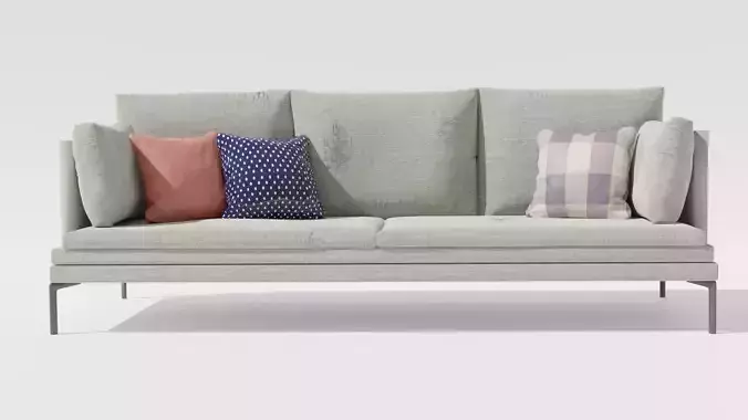 Sofa 3d Model with cushions and pillows