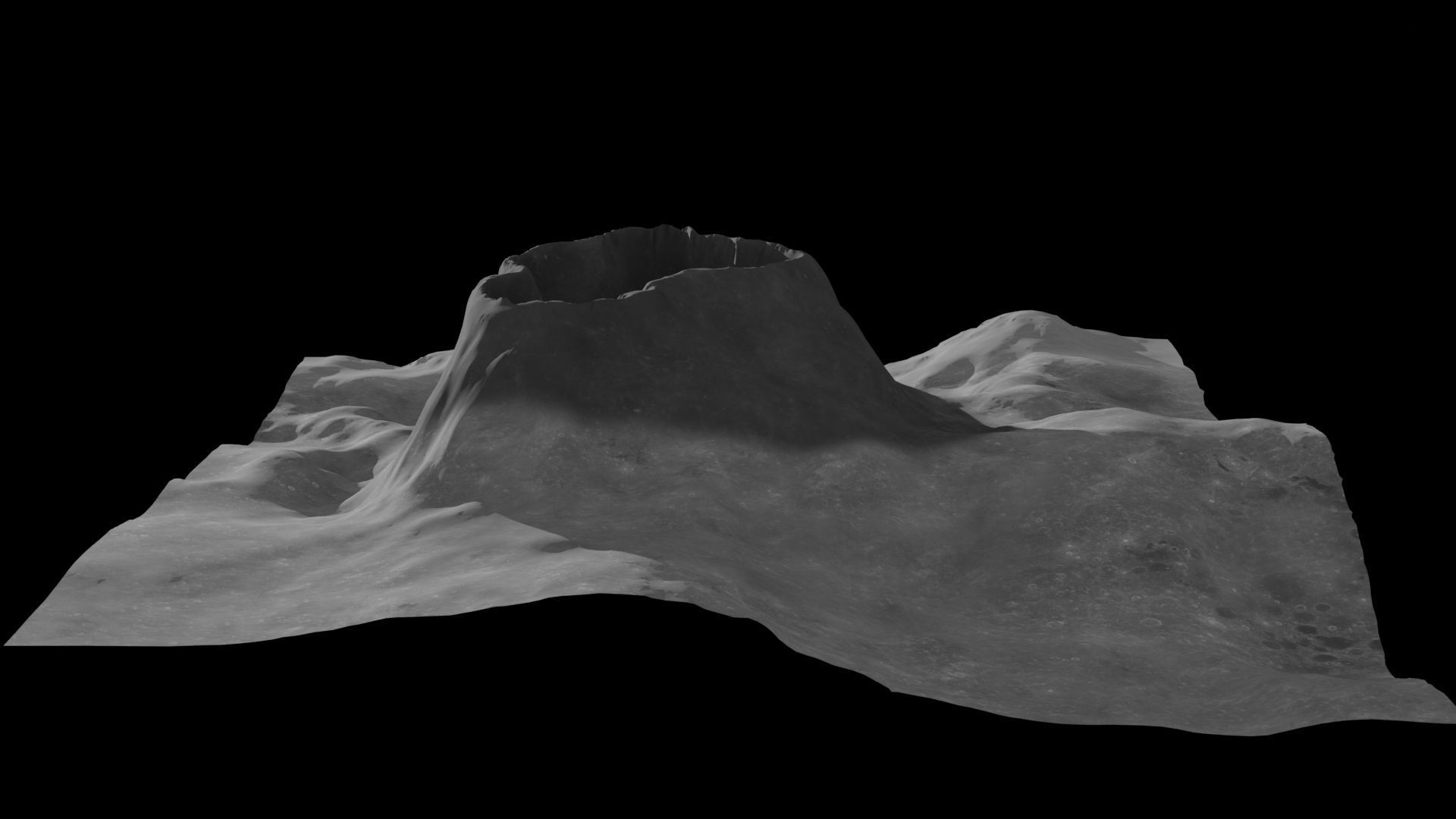 Crater 3D Low-poly 3D model_3