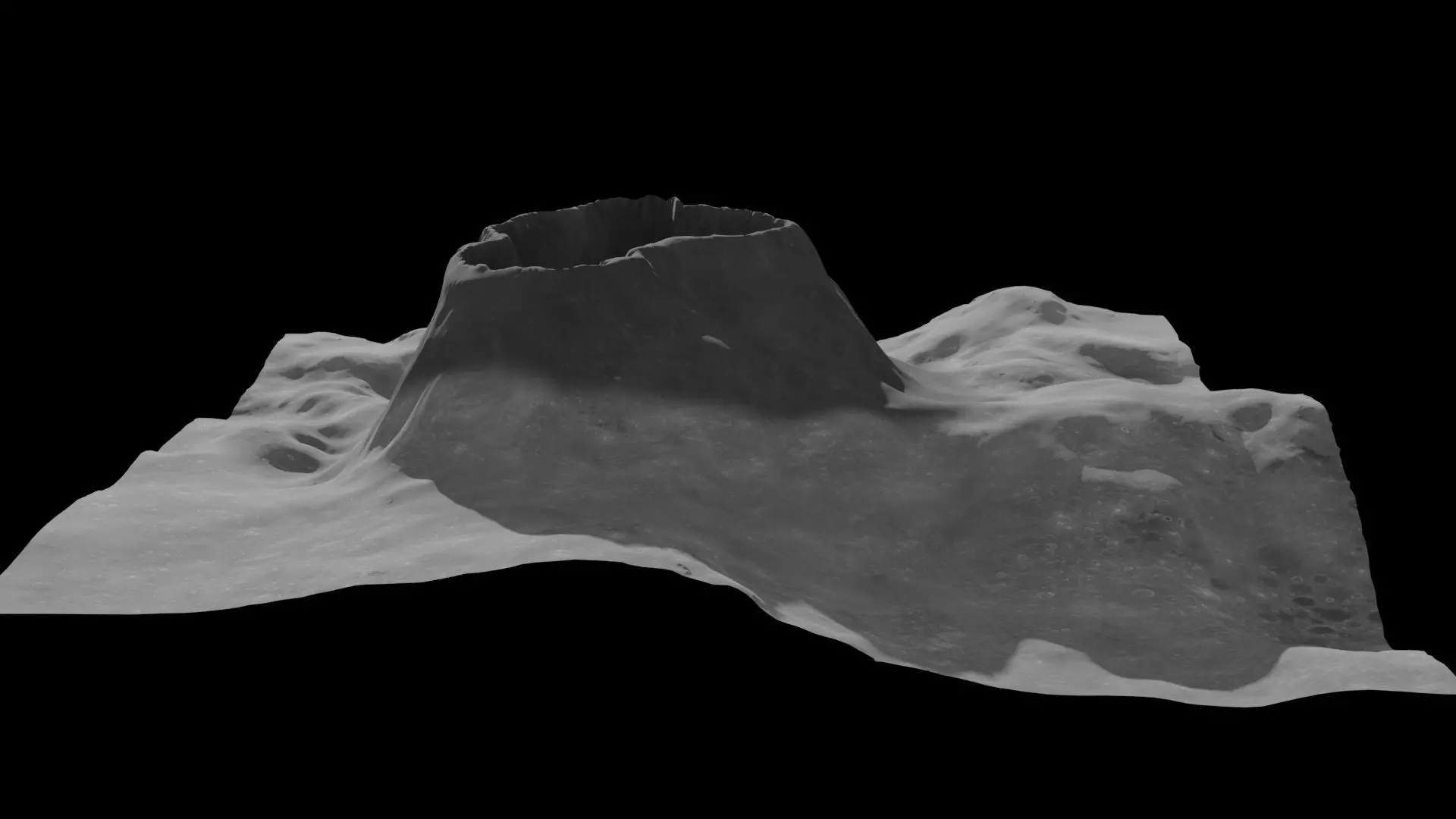 Crater 3D Low-poly 3D model_0