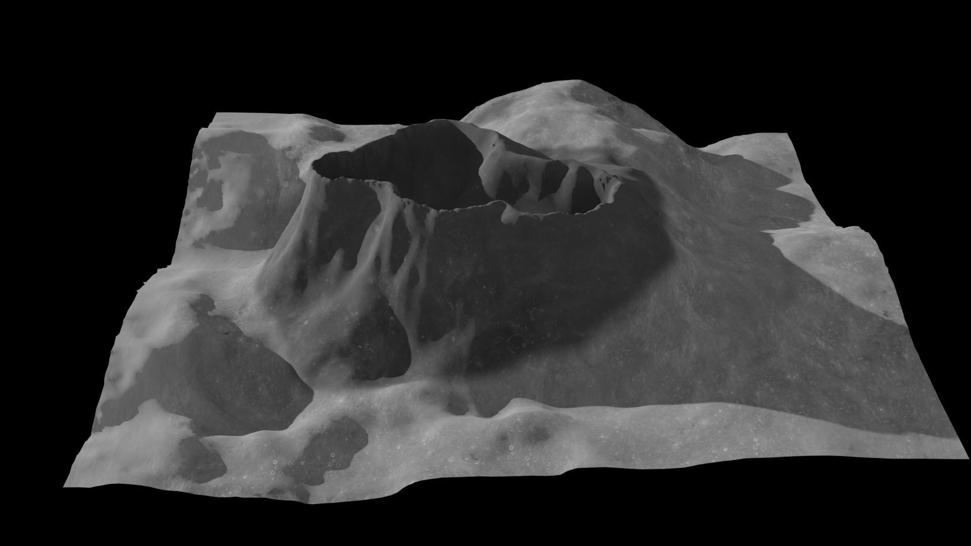 Crater 3D Low-poly 3D model_6